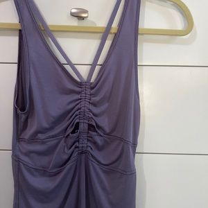 purple halter crop top